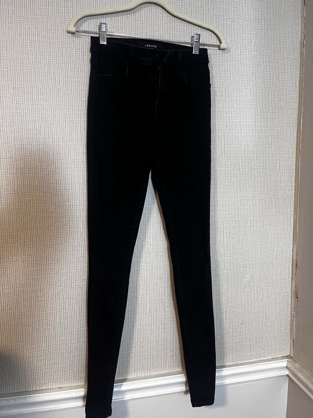J Brand Maria High Rise Skinny Jeans Womens 26 Black Vanity 28 Inseam
